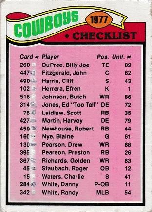 Cowboys Checklist #207