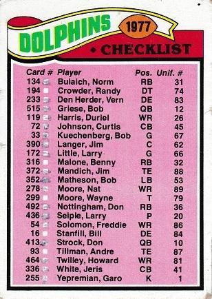 Dolphins Checklist #214