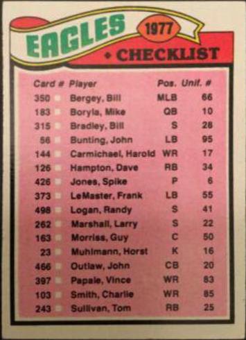 Eagles Checklist #221