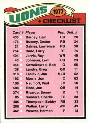 Lions Checklist #209