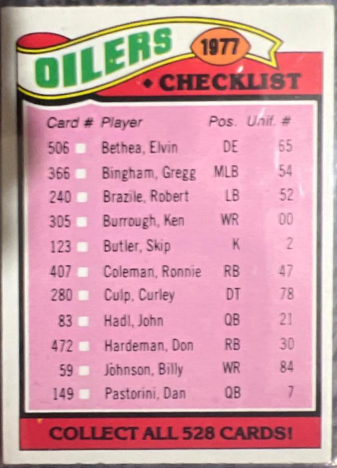 Oilers Checklist #211
