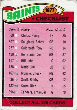 Saints Checklist #217