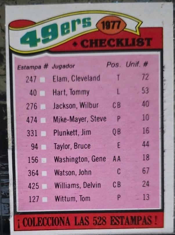 49ers Checklist #225