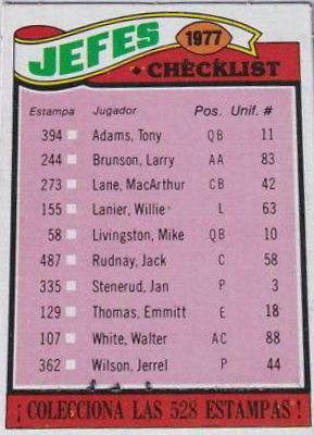 Chiefs Checklist #212