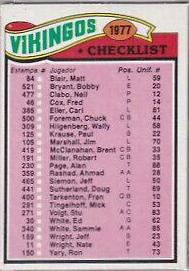 Vikings Checklist #215