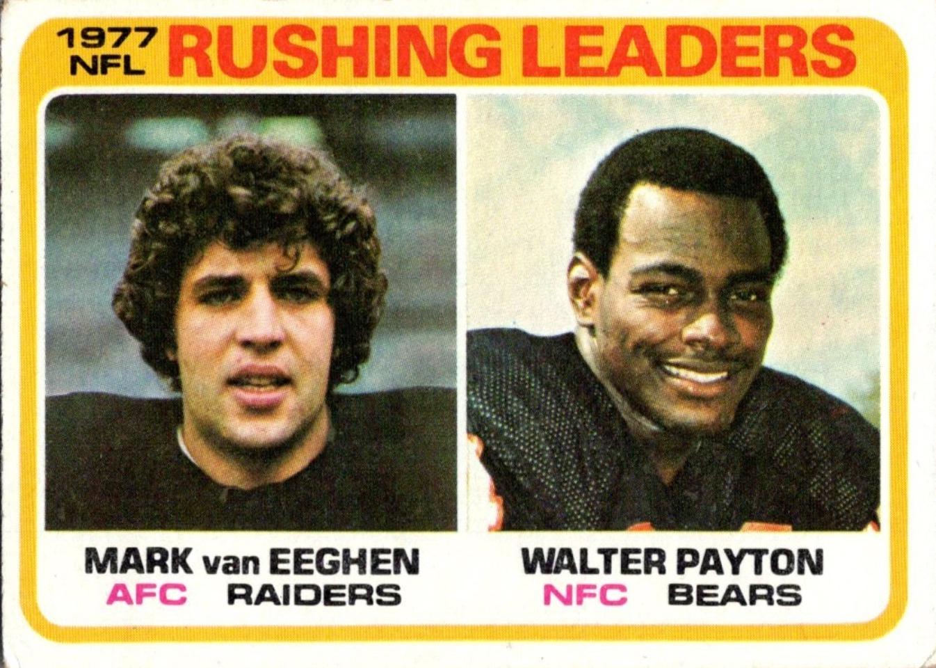 Rushing Leaders: Van Eeghen, Payton #333
