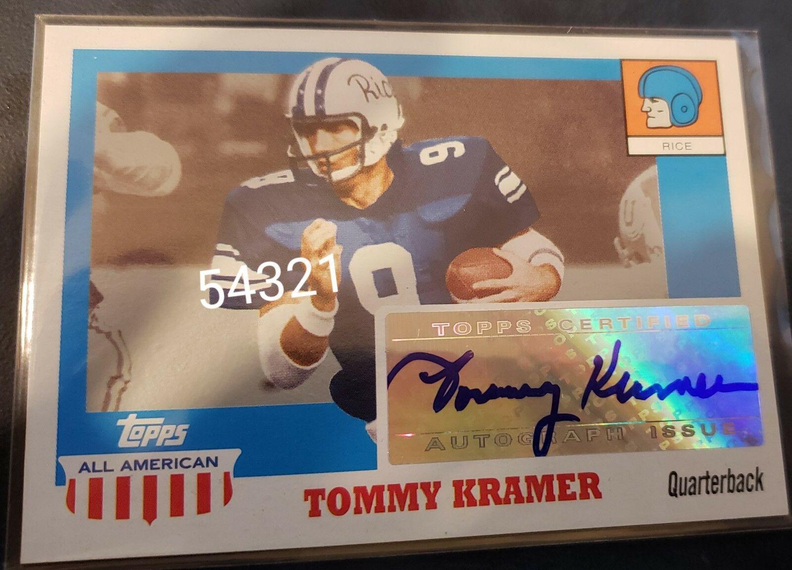 Tommy Kramer #A-TK