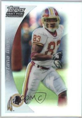 Santana Moss [Chrome Black Refractor] #100