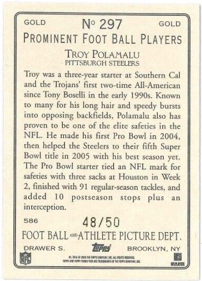 Troy Polamalu [Gold] #297