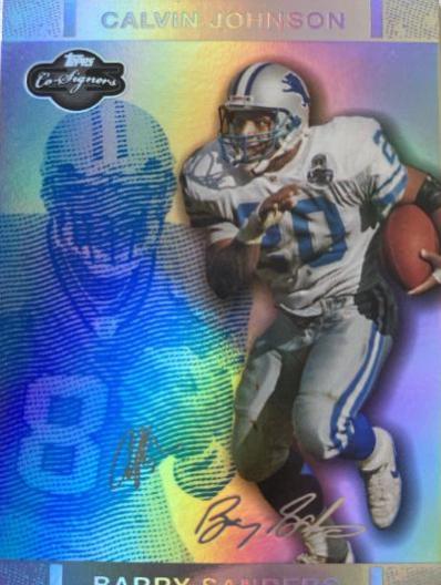 Barry Sander/Calvin Johnson [Holosilver Blue] #46