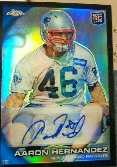 Aaron Hernandez [Autograph Black Refractor] #C87