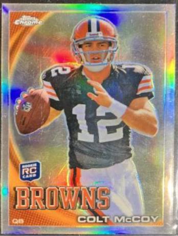 Colt McCoy [Wearing A Helmet Refractor] #C70