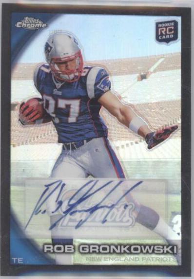 Rob Gronkowski [Running, Cutting Pose Autograph Black Refractor] #C112