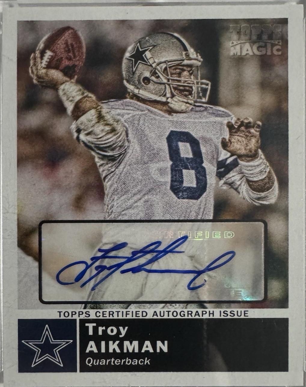 Troy Aikman [Autograph Chrome Refractor] #189