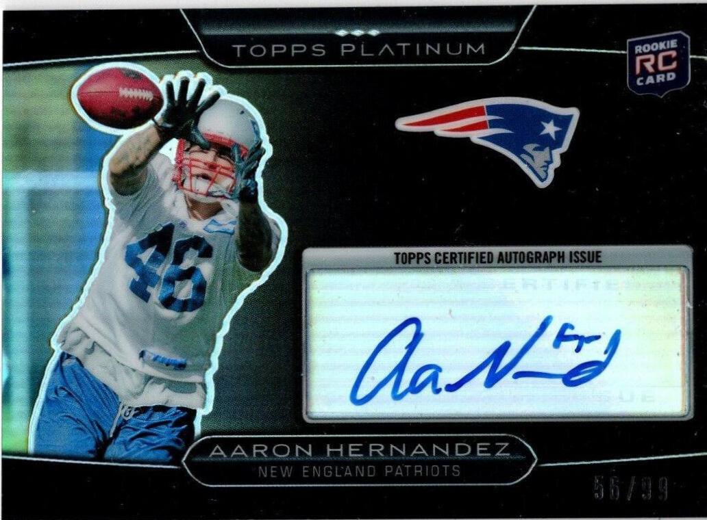 Aaron Hernandez [Black Refractor Autograph] #69