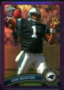 Cam Newton [Ball Over Right Shoulder Purple Refractor] #1