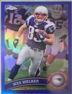 Wes Welker [Blue Refractor] #98