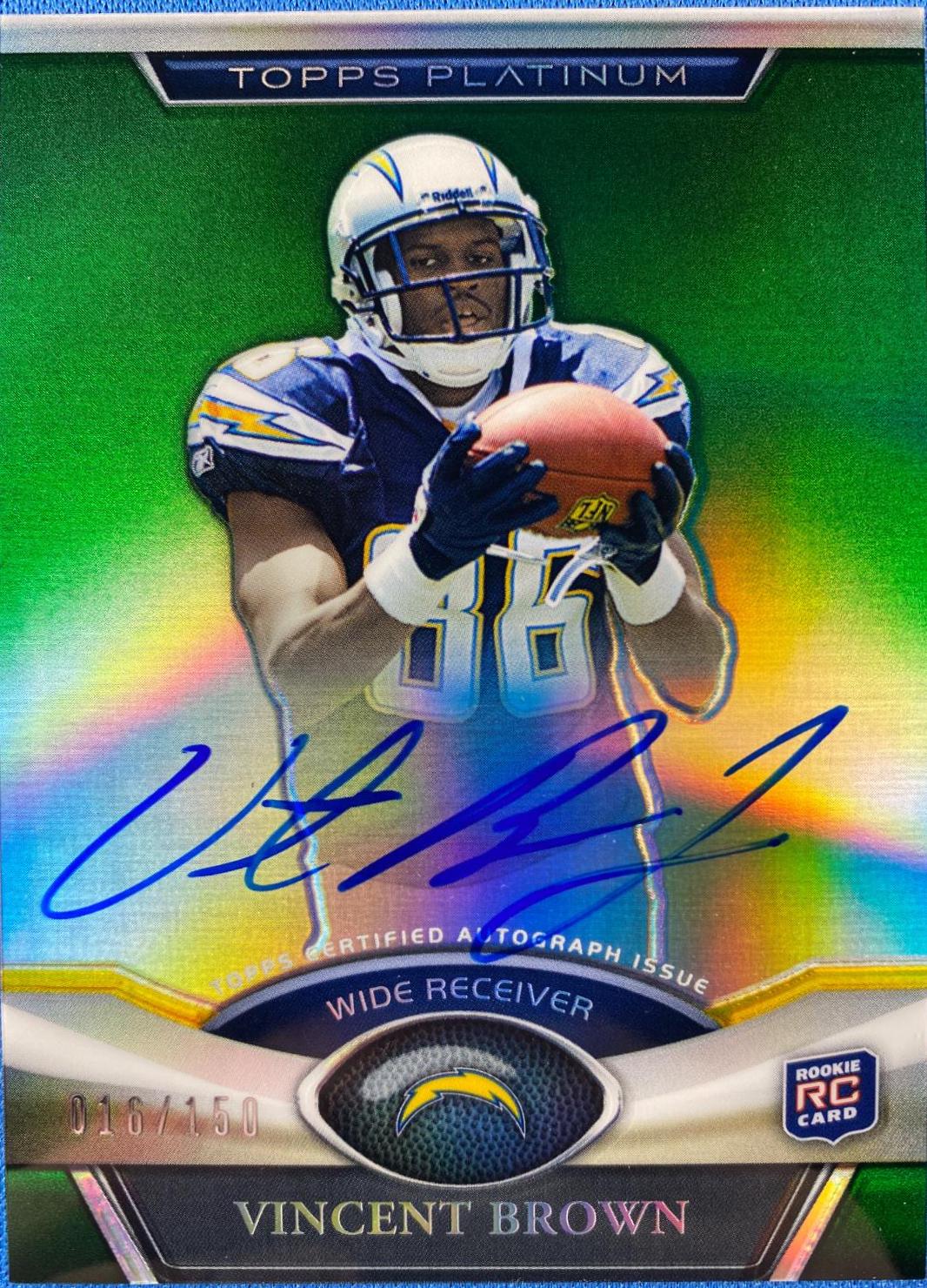 Vincent Brown [Green, RC, Auto, /150] #101