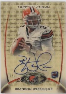 Brandon Weeden [Red Refractor Autograph] #102