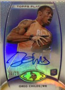 Greg Childs [Autograph Patch Blue Refractor] #165