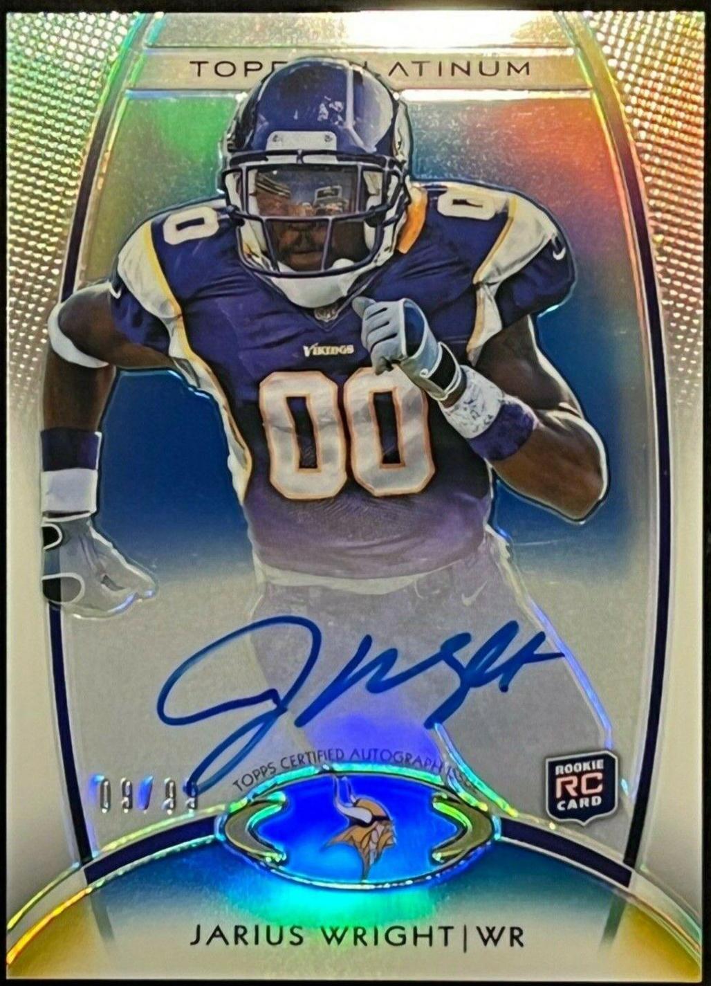 Jarius Wright [Blue Refractor Autograph] #135