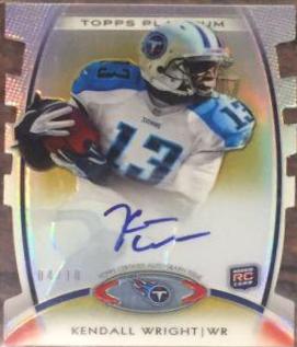 Kendall Wright [Autograph Patch Gold Refractor] #118