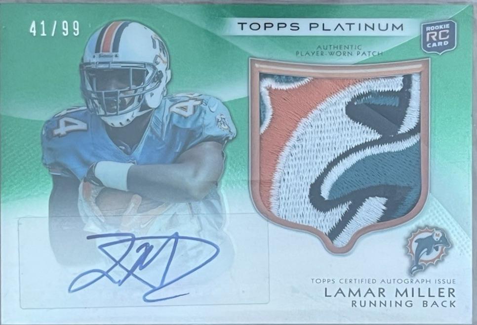 Lamar Miller [Autograph Patch Green Refractor] #107