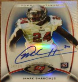 Mark Barron [Blue Refractor Autograph] #143