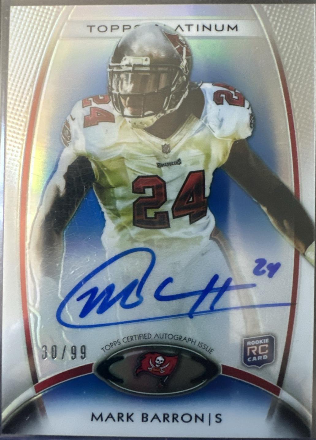 Mark Barron [Red Refractor Autograph] #143