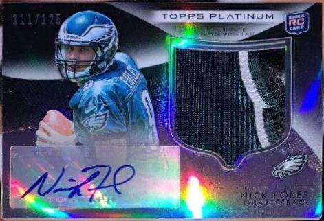 Nick Foles [Autograph Patch Black Refractor] #103