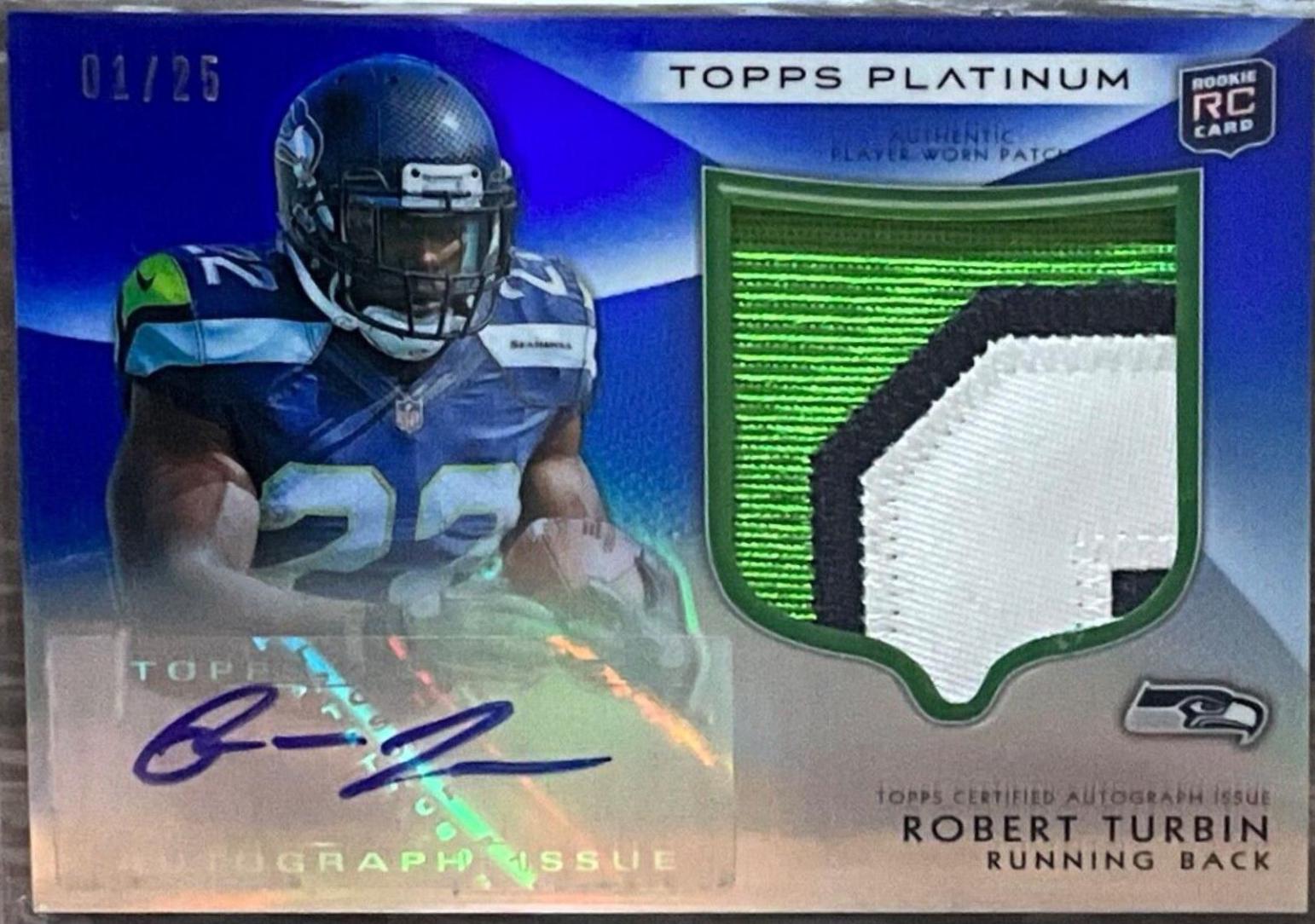 Robert Turbin [Autograph Patch Blue Refractor] #144