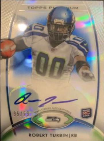 Robert Turbin [Blue Refractor Autograph] #144