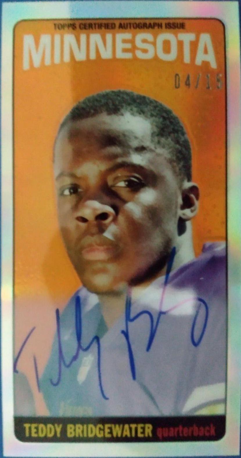 Teddy Bridgewater [Autograph Refractor] #TB-13
