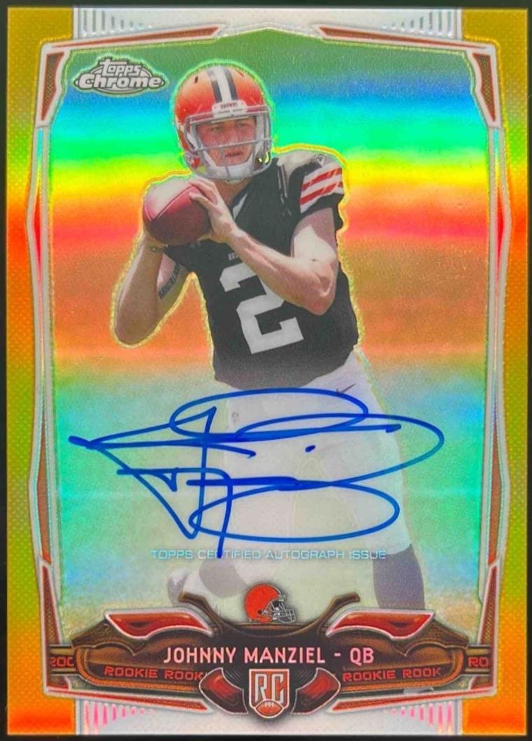 Johnny Manziel [With Ball Autograph Gold Refractor] #169