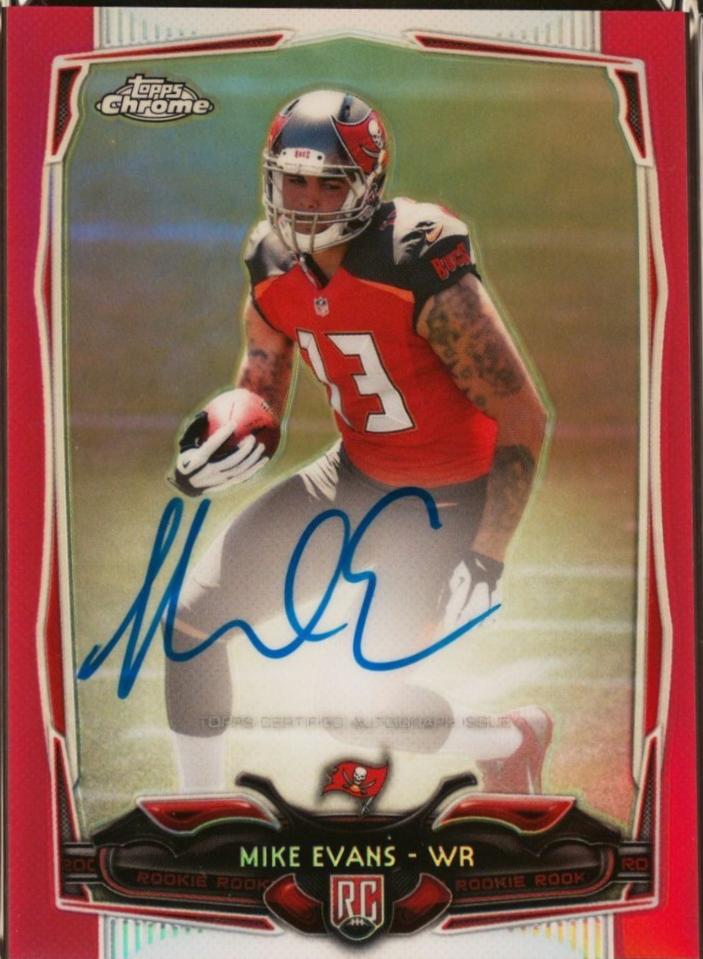 Mike Evans [Ball in Right Hand Autograph Pink Refractor] #185