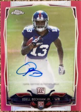 Odell Beckham Jr. [Facing Forward Autograph Pink Refractor] #117