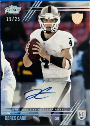 Derek Carr [Facing Forward Autograph] #125