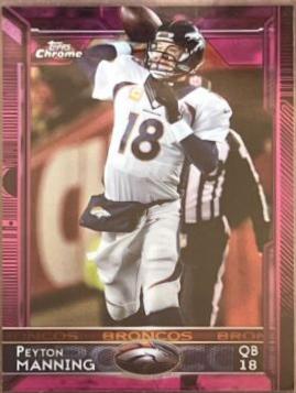 Peyton Manning [White Jersey Pink Refractor] #100