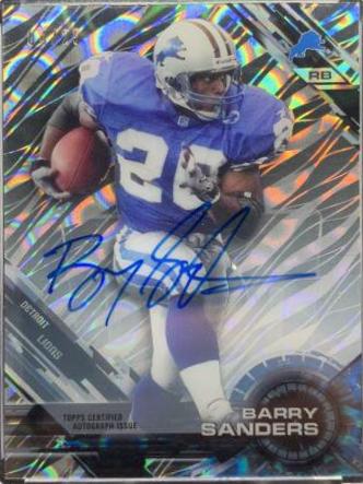 Barry Sanders [Autograph Clouds Diffractor] #16