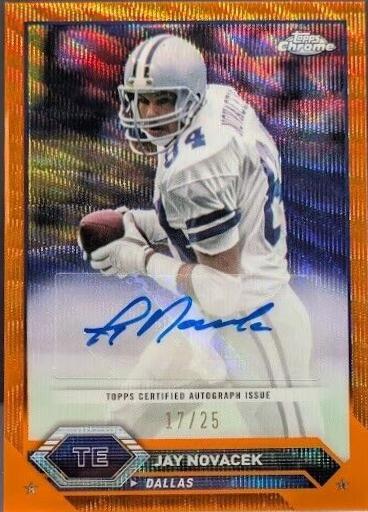Jay Novacek [Orange Wave Refractor] #TCA-JN