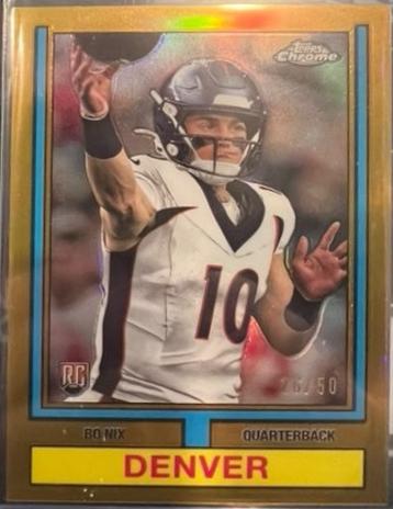 Bo Nix [Gold Refractor] #74TF-4