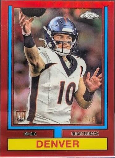 Bo Nix [Red Refractor] #74TF-4