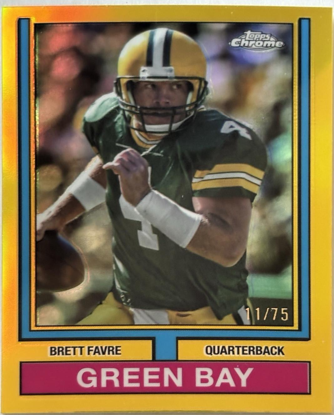 Brett Favre [Yellow Refractor] #74TF-17
