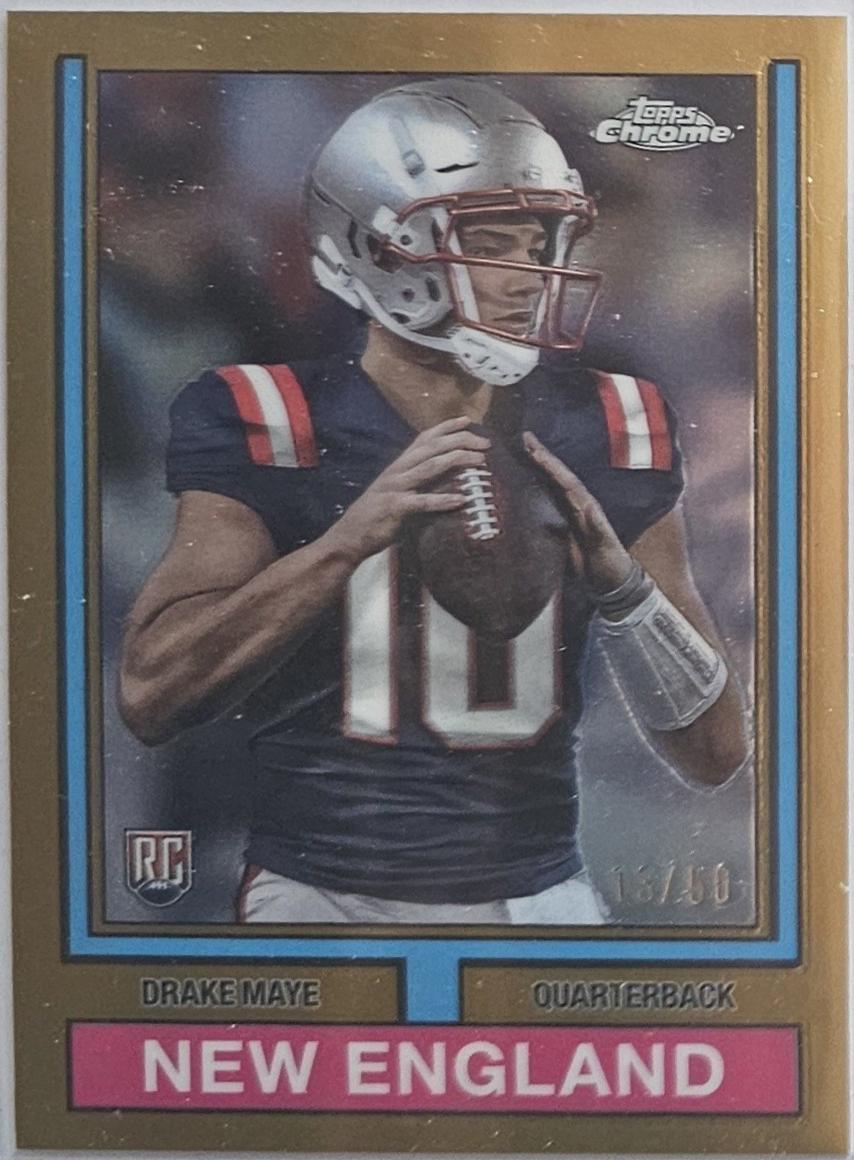 Drake Maye [Gold Refractor] #74TF-3