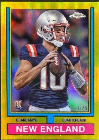 Drake Maye [Yellow Refractor] #74TF-3