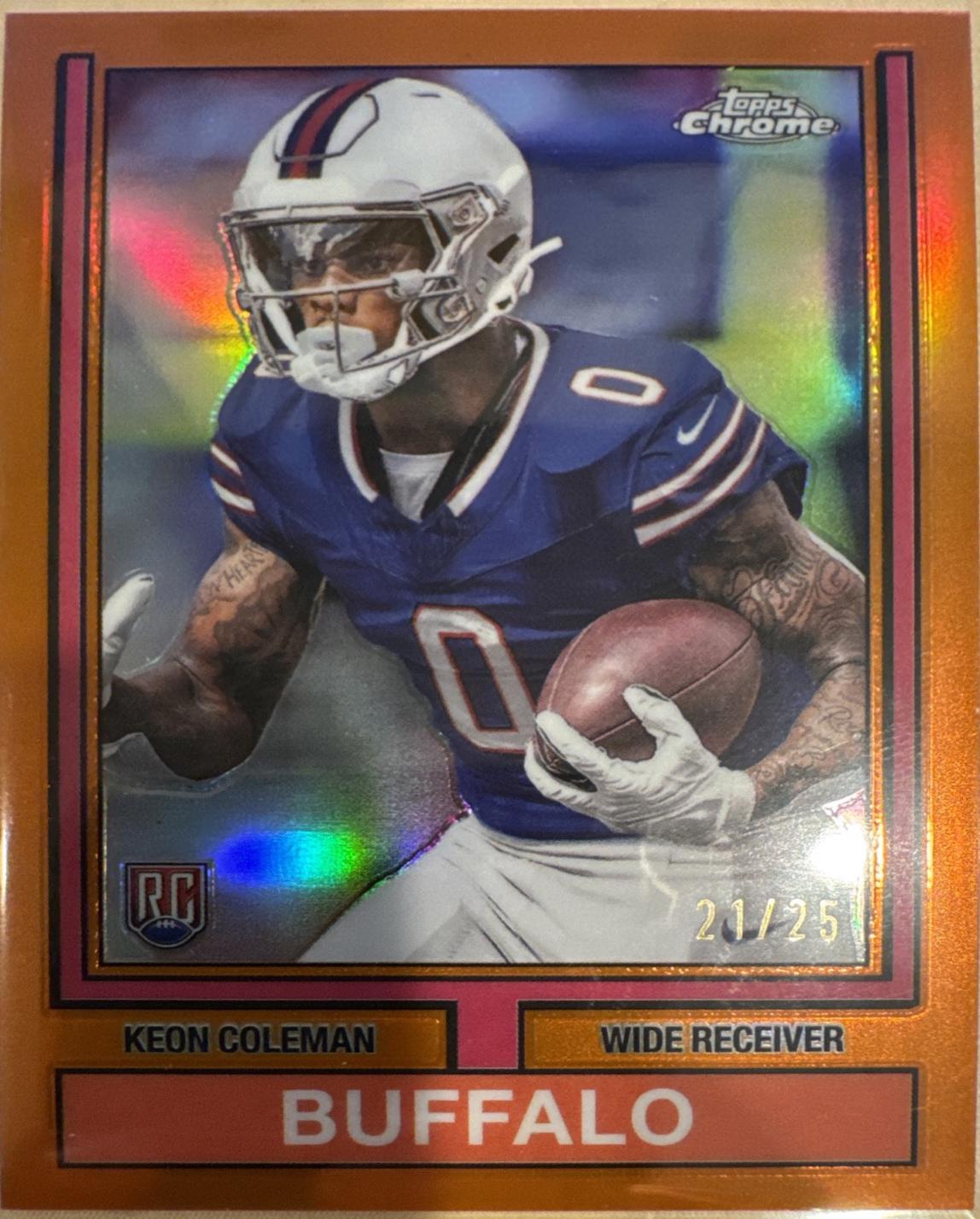 Keon Coleman [Orange Refractor] #74TF-6