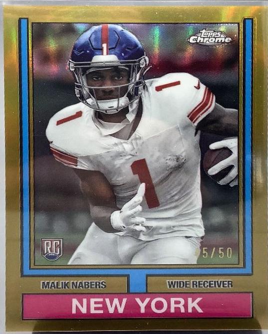 Malik Nabers [Gold Refractor] #74TF-7