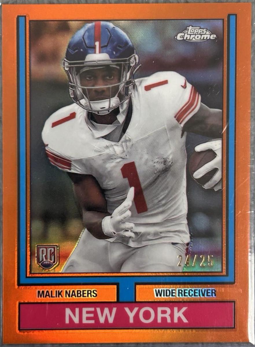 Malik Nabers [Orange Refractor] #74TF-7