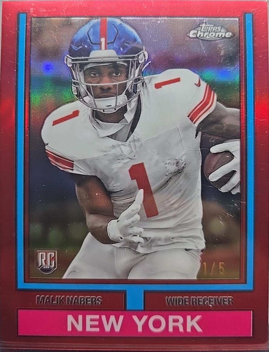 Malik Nabers [Red Refractor] #74TF-7