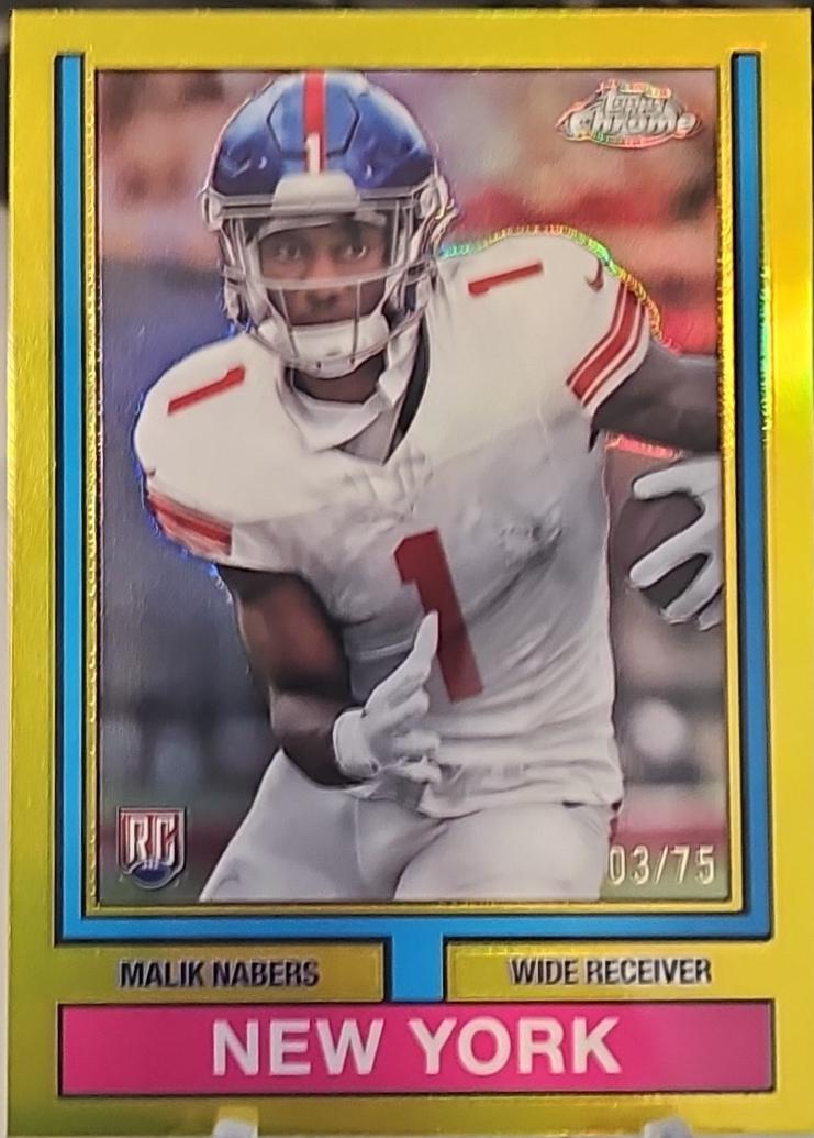 Malik Nabers [Yellow Refractor] #74TF-7